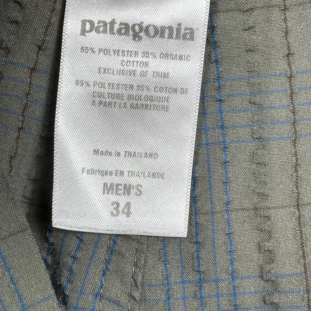 Patagonia Plaid Shorts Mens 34 Gray Organic Cotton Casual Outdoor 57627S9